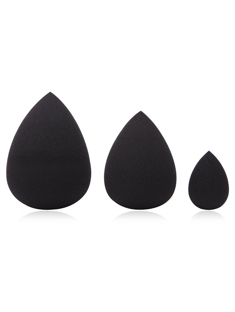 

Professional 3Pcs Water Drop Foundation Powder Makeup Sponge Set, Black