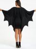 Halloween Long Sleeve Bat Wings Bodycon Dress -  