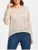 Dolman Sleeve Asymmetrical Sweater -  