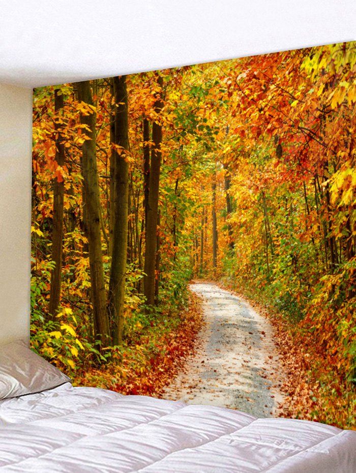 

Wall Hanging Art Maple Forest Path Print Tapestry, Cantaloupe