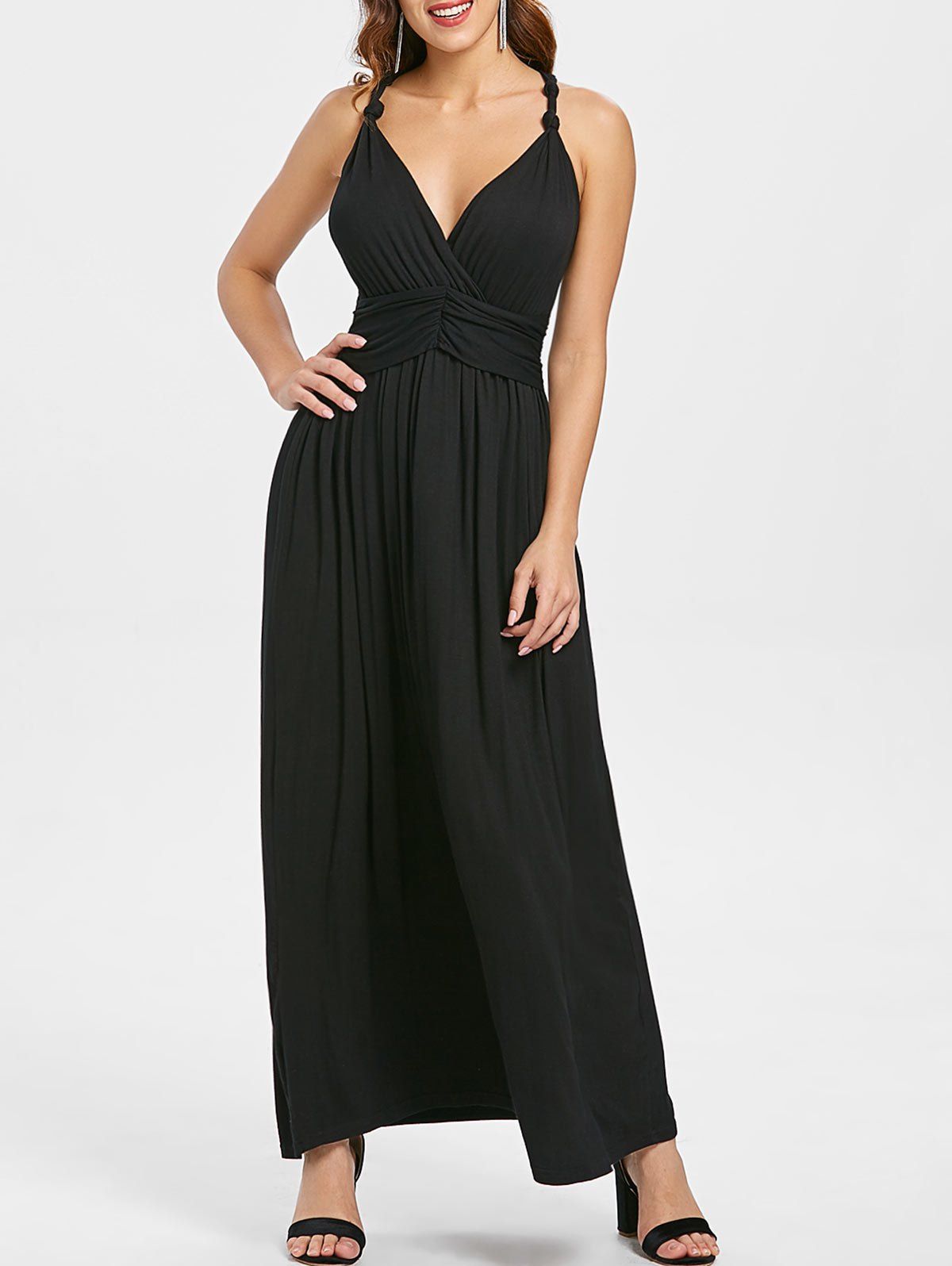 Maxi Robe à Dos Nageur à Col Plongeant  