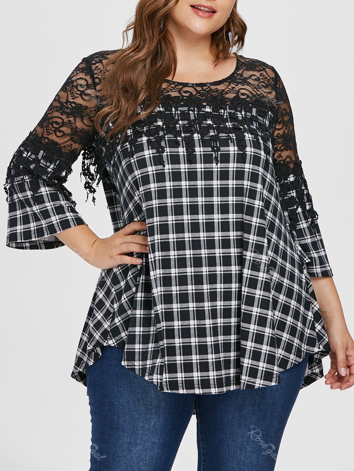 sheer plus size shirt