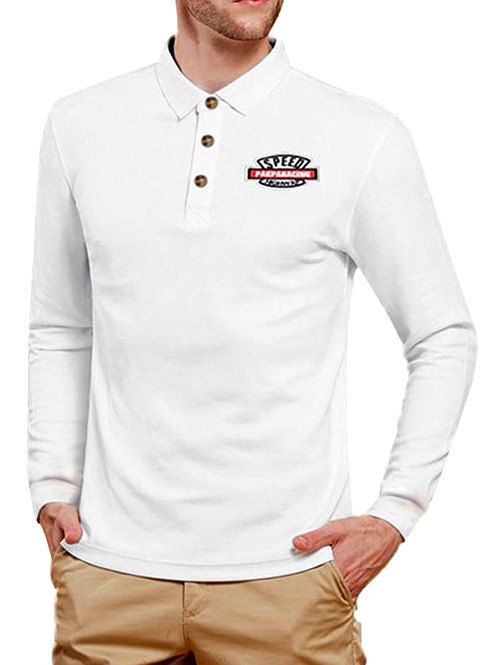 

Letter Applique Tee, White