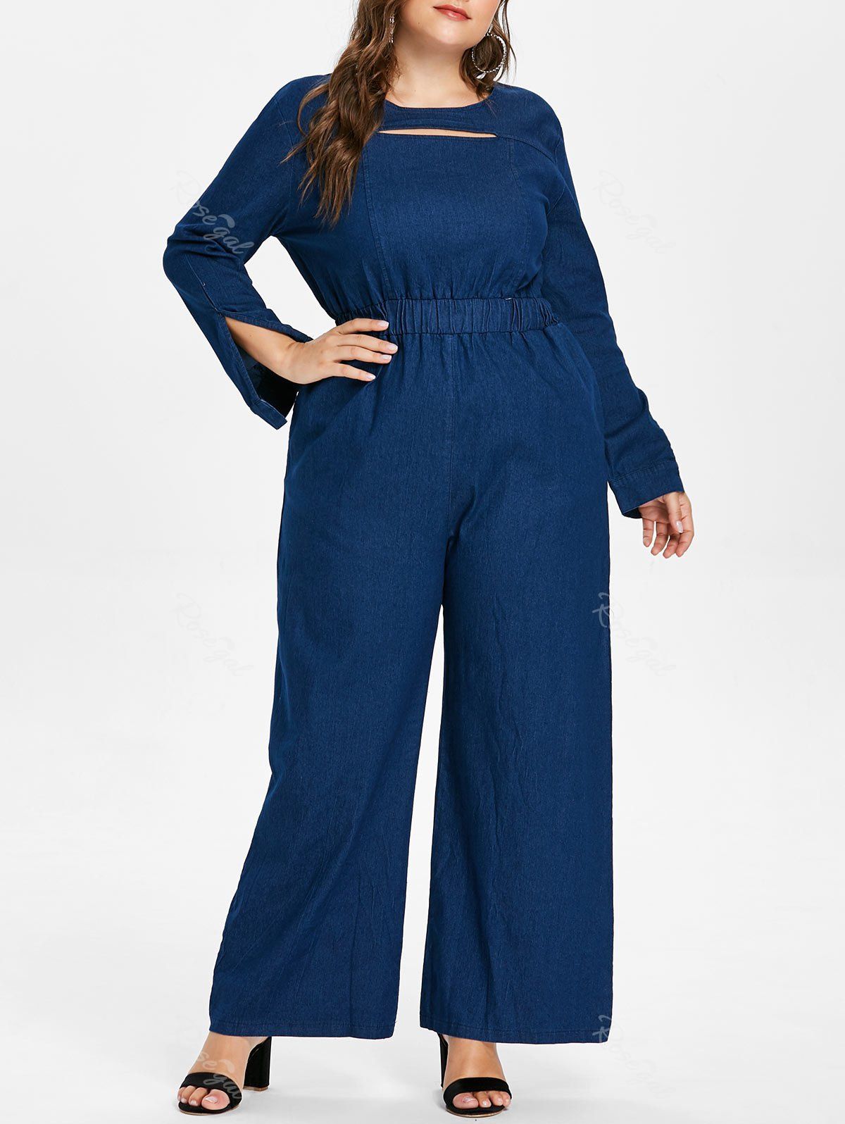 plus size cut out jumpsuit