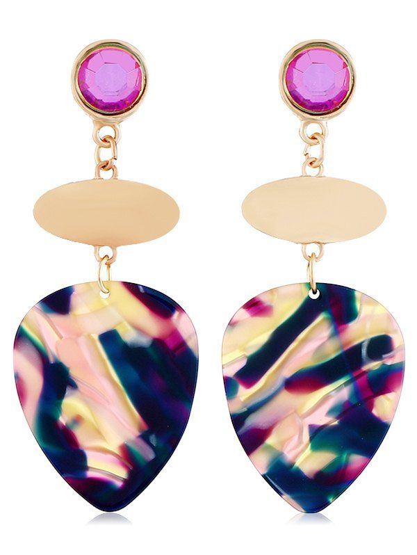

Rhinestone Water Drop Earrings, Multi-a