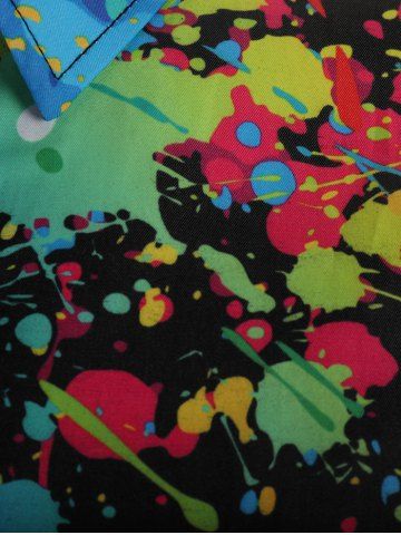 

Long Sleeve Paint Splatter Shirt, Black