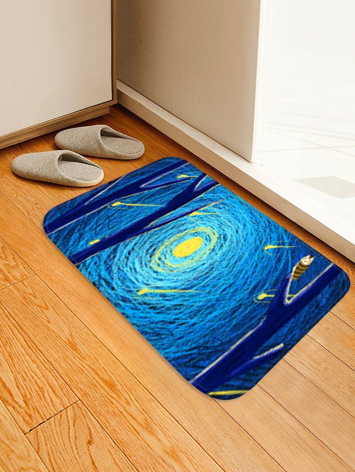 

Galaxy Vortex Tree Pattern Water Absorption Area Rug, Multi