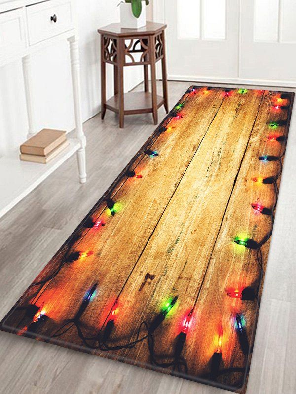 

Wooden Bulb Water Absorption Floor Rug, Multi