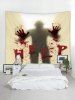 Halloween Blood Hand Help Tapestry Wall Art Decor -  