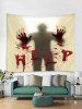 Halloween Blood Hand Help Tapestry Wall Art Decor -  