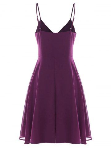 

Cami Straps Empire Waist Swing Dress, Plum pie