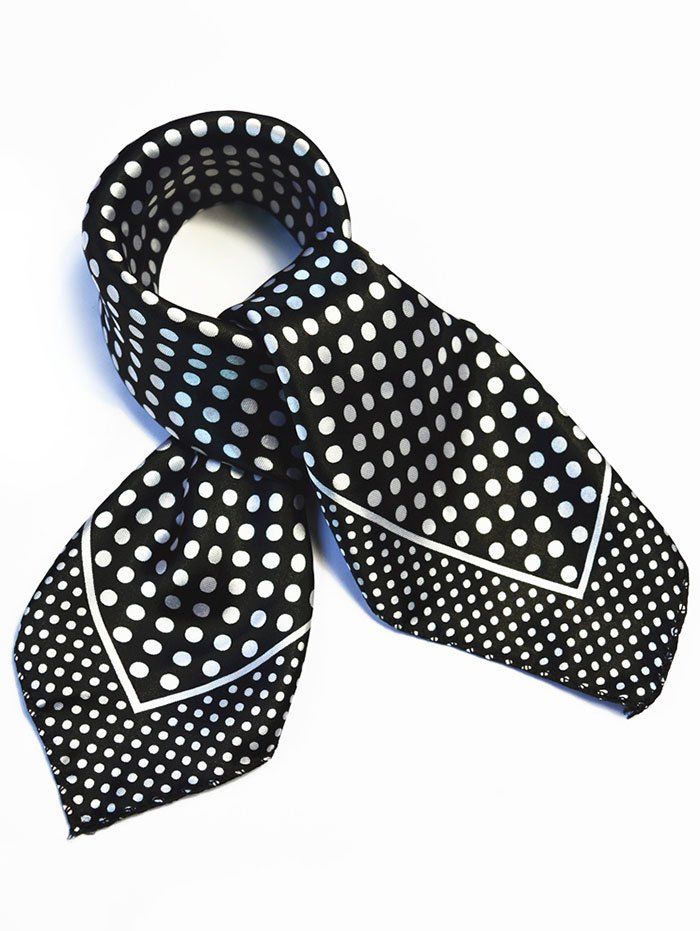 

Cute Polka Dot Printed Handkerchief, Black
