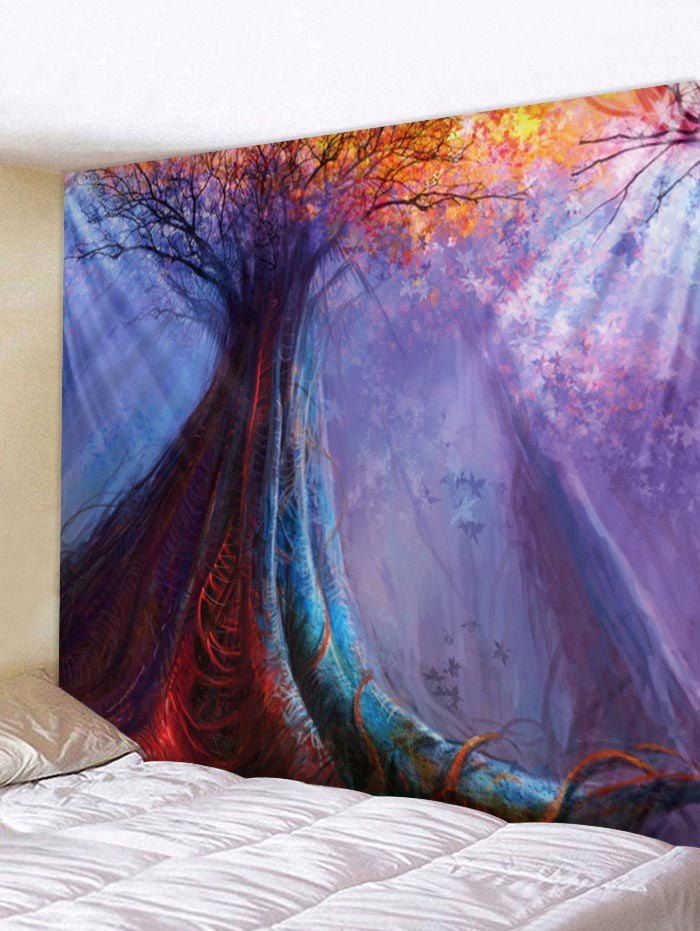 [47% OFF] Fantasy Forest Pattern Wall Tapestry | Rosegal