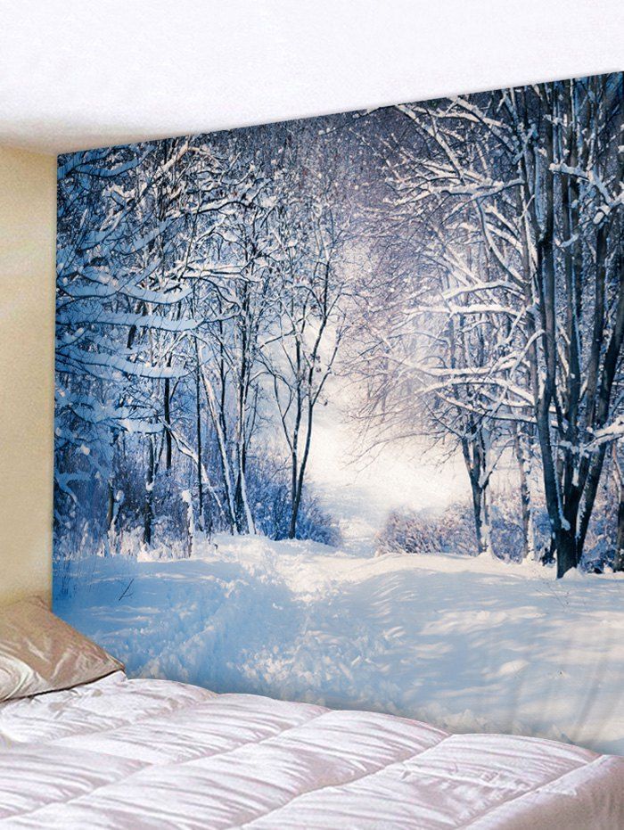 [50 OFF] Christmas Snow Scene Tapestry Wall Art Decor Rosegal