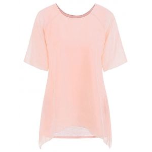 

Fairy Style Flowing Texture Chiffon Women's Blouse, Pink