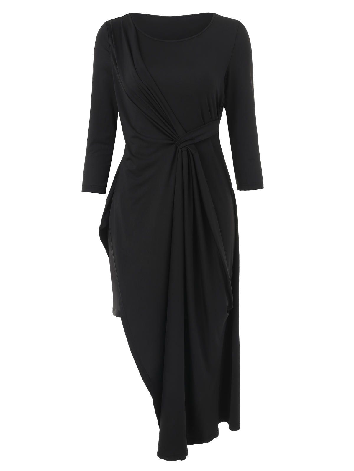 

Ruched Front Slim Fit Dress, Black