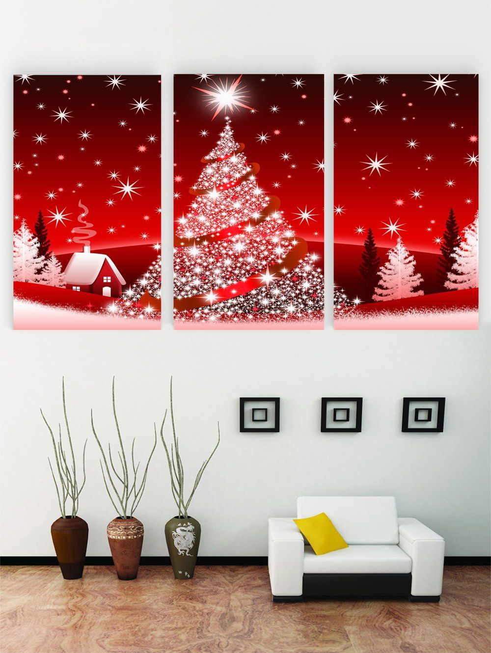 

Unframed Christmas Printed Canvas Paintings, Multi