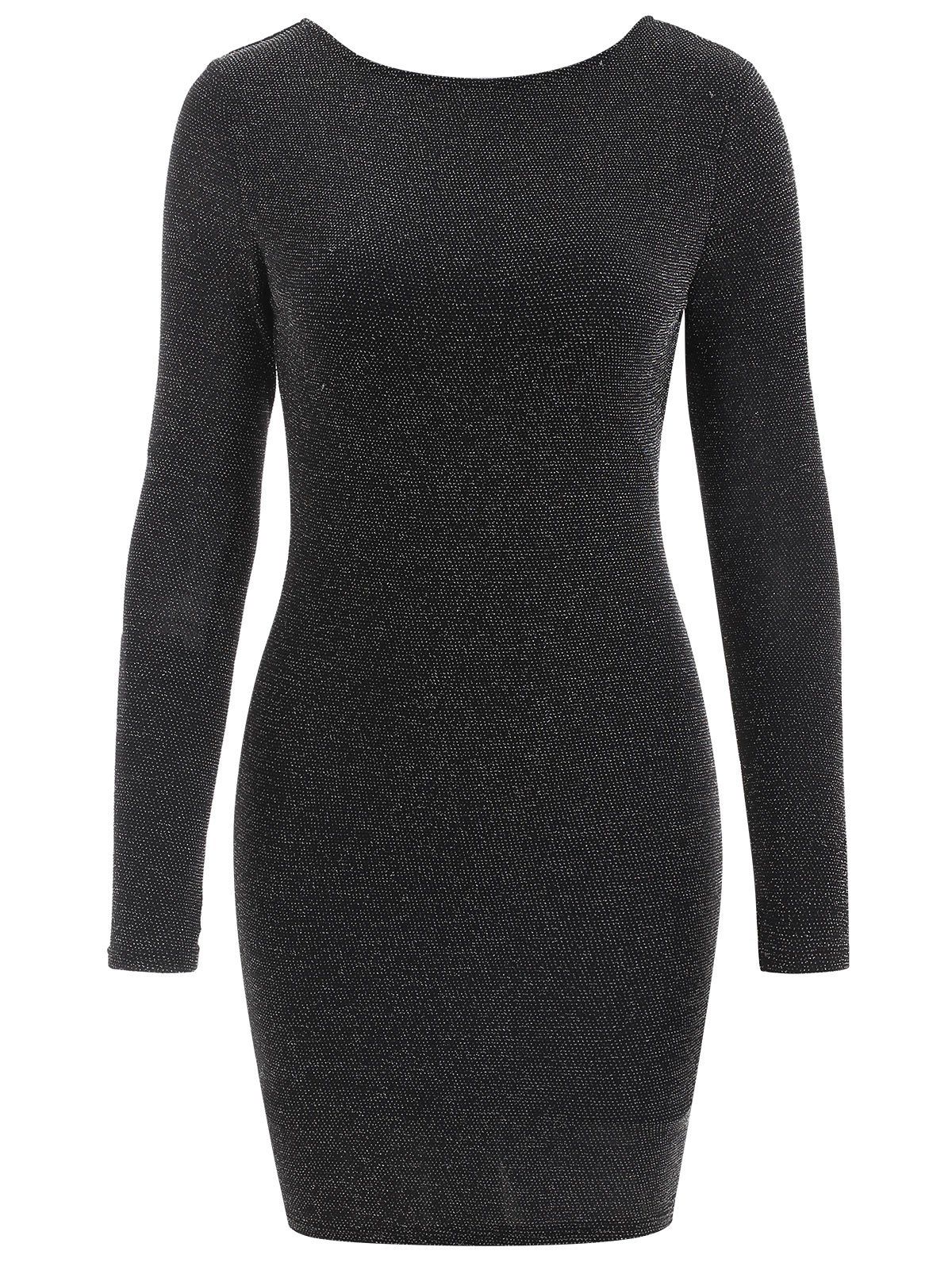 Online Long Sleeve Sparkly Bodycon Dress  