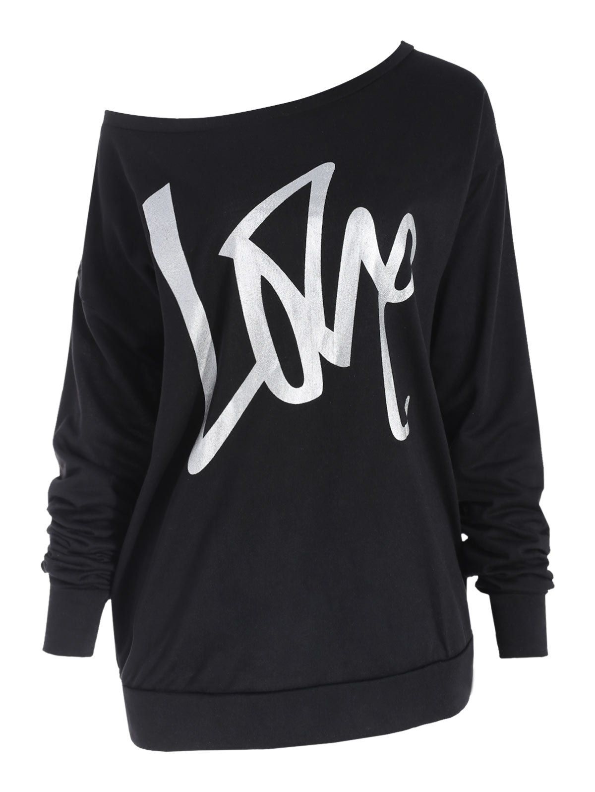 

Love Print Sweatshirt, Black