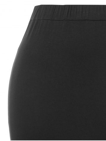 

Plus Size Lace Panel Fishtail Skirt, Black