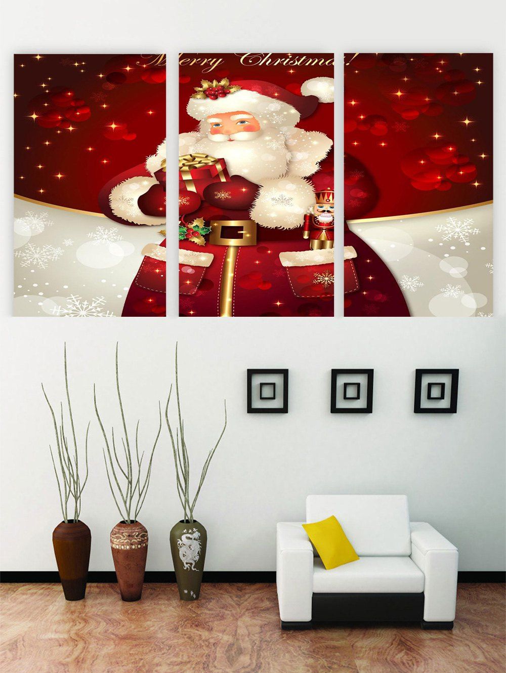 

Unframed Father Christmas Printed Canvas Paintings, Multi