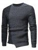 Slim Fit Spliced Pullover Sweater -  