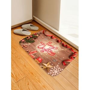 

Christmas Wood Grain Pattern Water Absorption Area Rug, Burlywood