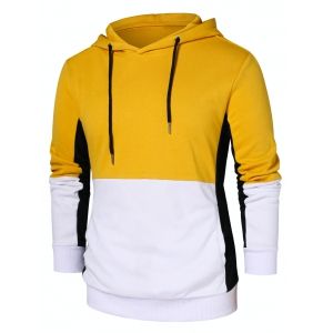

Drawstring Panel Pullover Hoodie, Multi
