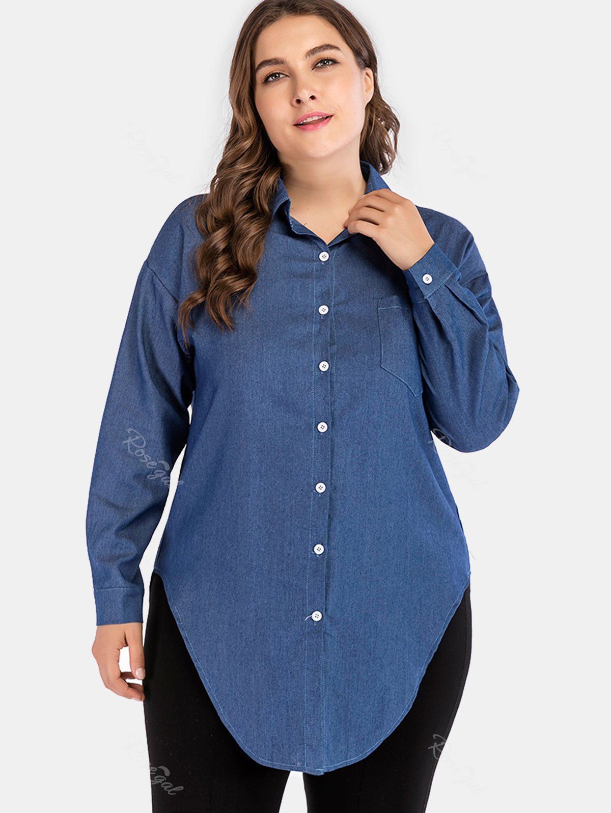 4x denim shirt