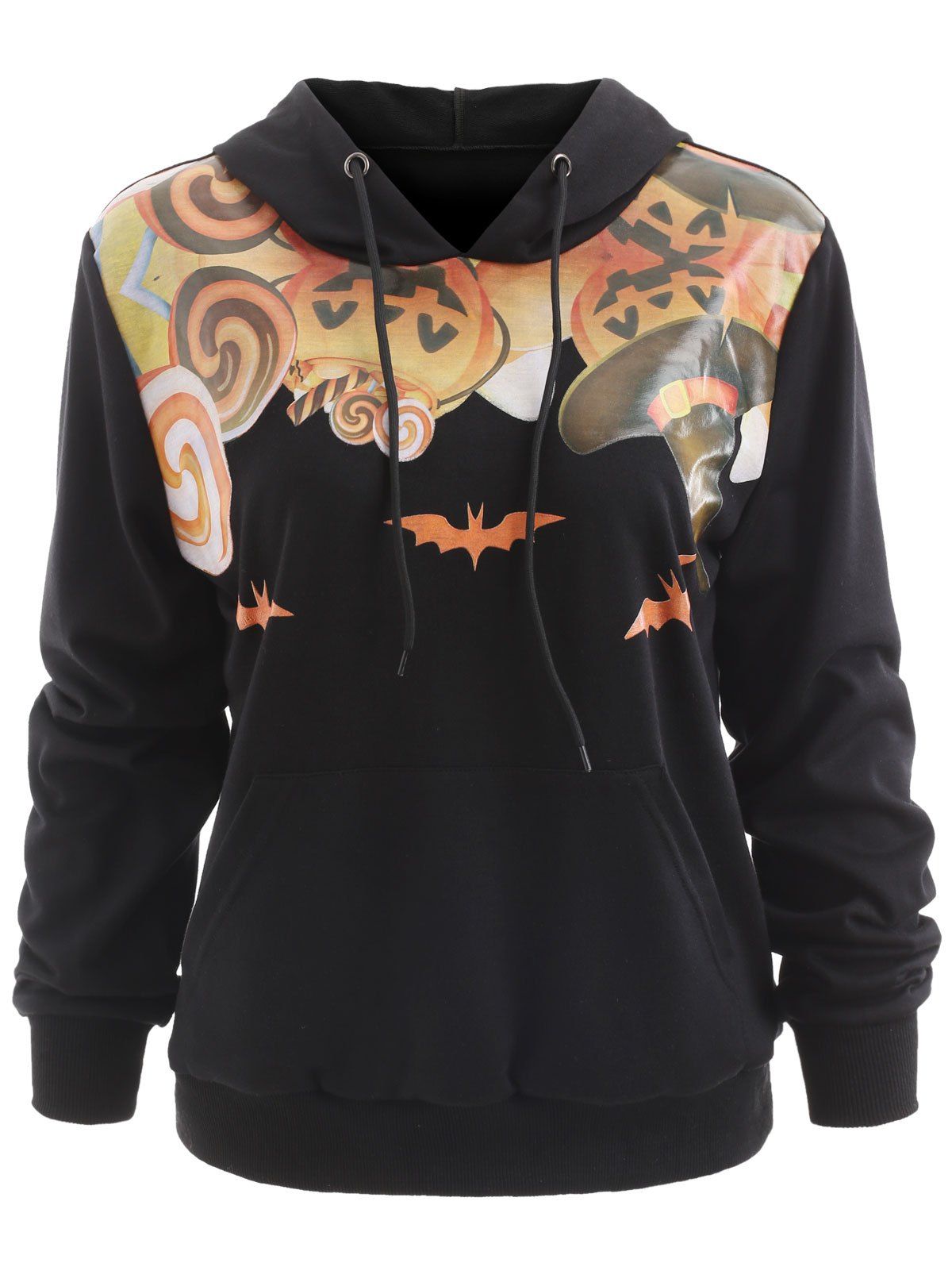 

Halloween Pumpkin Lantern Hoodie, Black