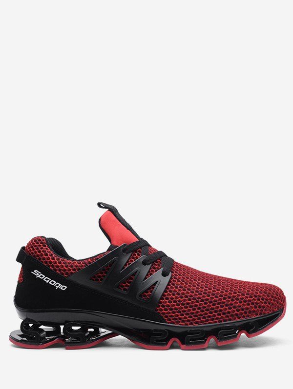 

Mesh Breathable Low Top Walking Sneakers, Red
