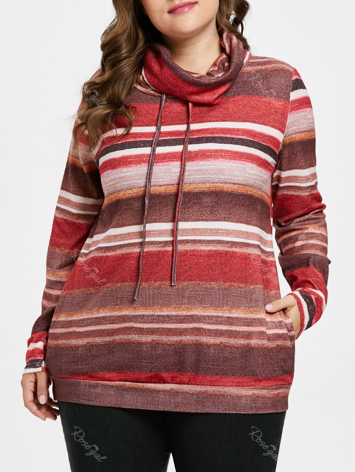 plus size cowl neck sweatshirt