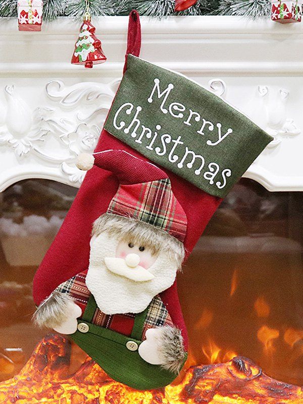 

Christmas Theme Santa Claus Stocking Gift Decor, Beetle green