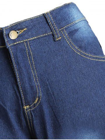 

High Waist Plus Size Skinny Jeans, Dark slate blue
