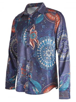 Ethnic Floral Printed Casual Shirt