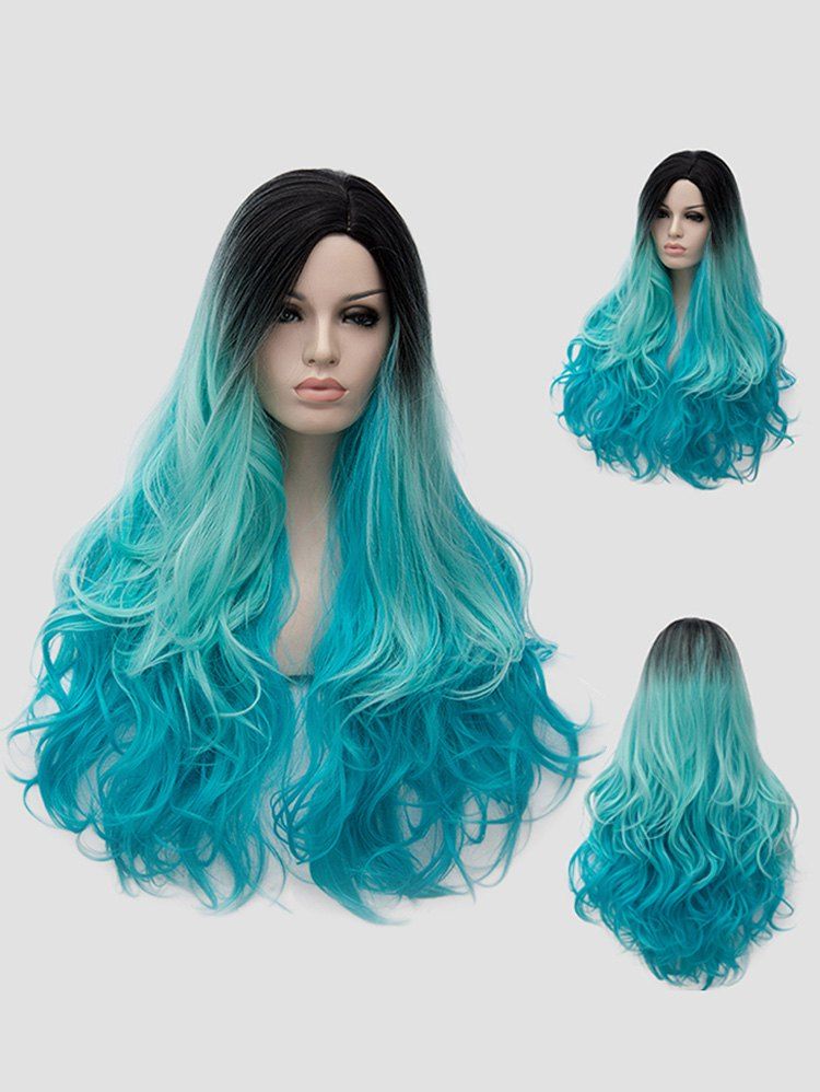 

Long Wavy Synthetic Halloween Christams Party Wig, Multi