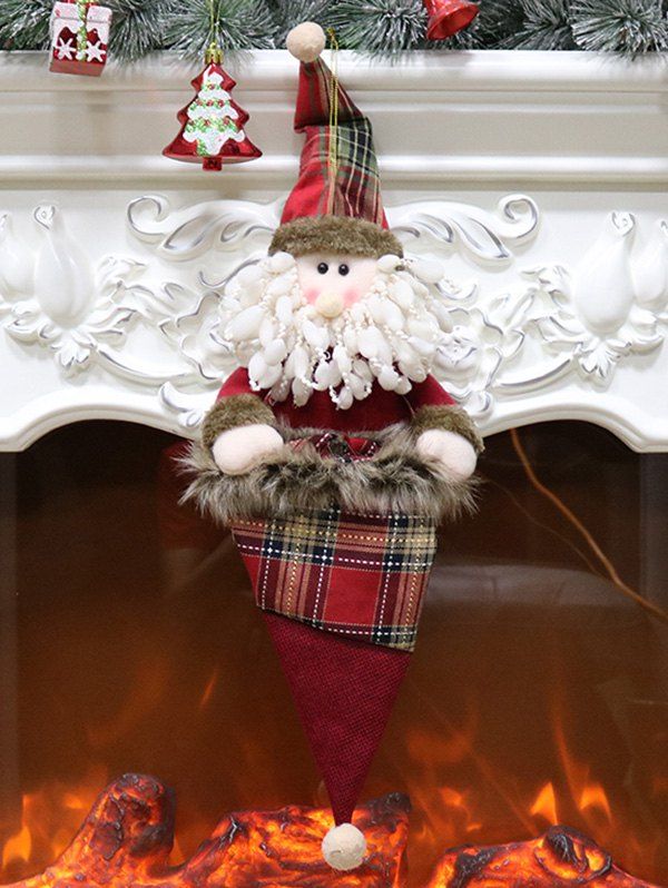 

Christmas Hat Theme Santa Claus Hanging Decor Doll, Blue hosta