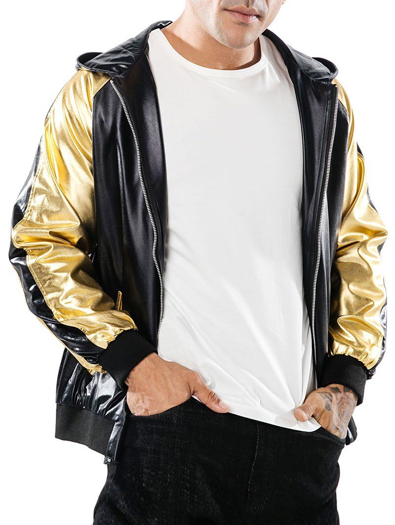 

Gilding Raglan Sleeve Hoodie Jacket, Black