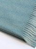 Écharpe longue chaude à franges couleur unie -  