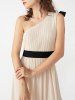 One Shoulder Bowknot Party Dress -  