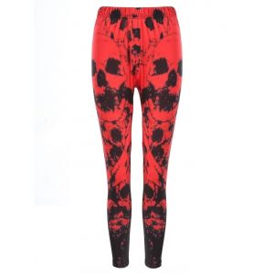 

Abstract Print Leggings, Red