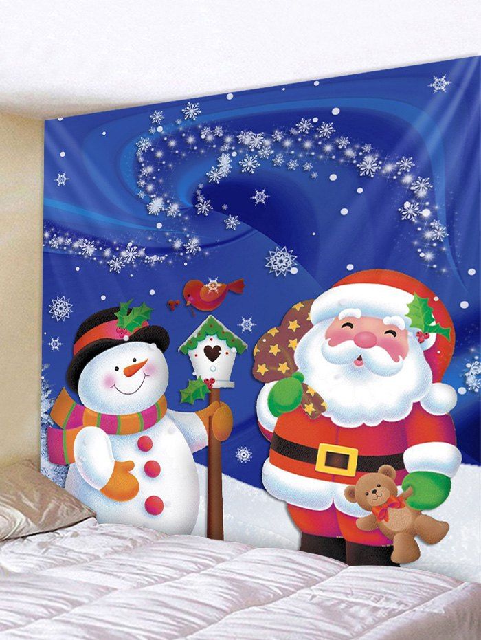 

Father Christmas Snowman Wall Tapestry Art Decor, Multi