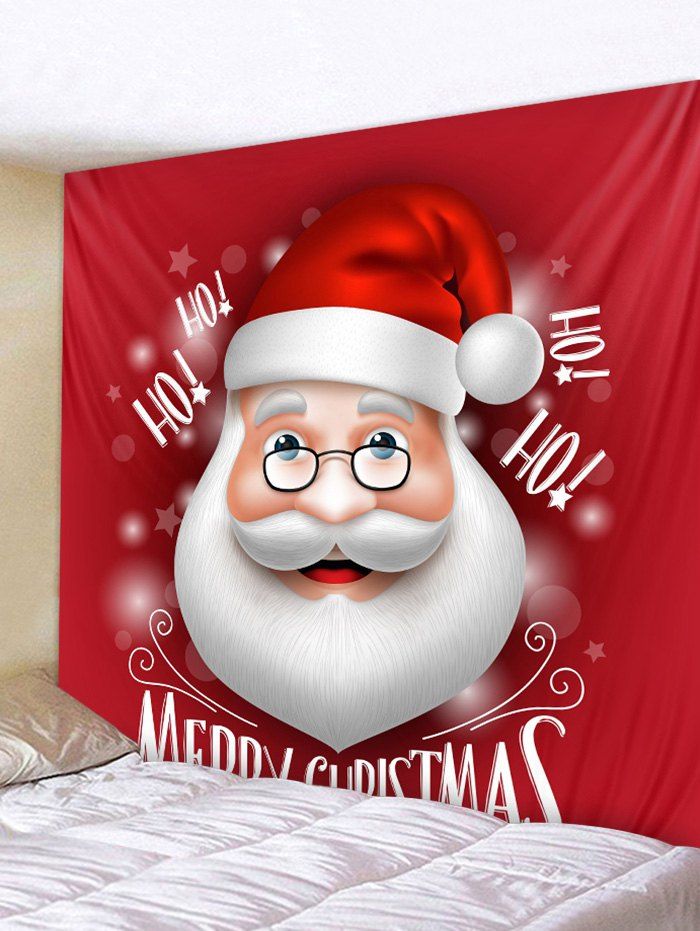 

Merry Christmas Santa Claus Wall Tapestry Art Decor, Red