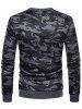 Sweat-Shirt à Col Rond avec Imprimé Camouflage et Inscription Like You - Gris M