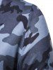 Sweat-Shirt à Col Rond avec Imprimé Camouflage et Inscription Like You - Bleu M