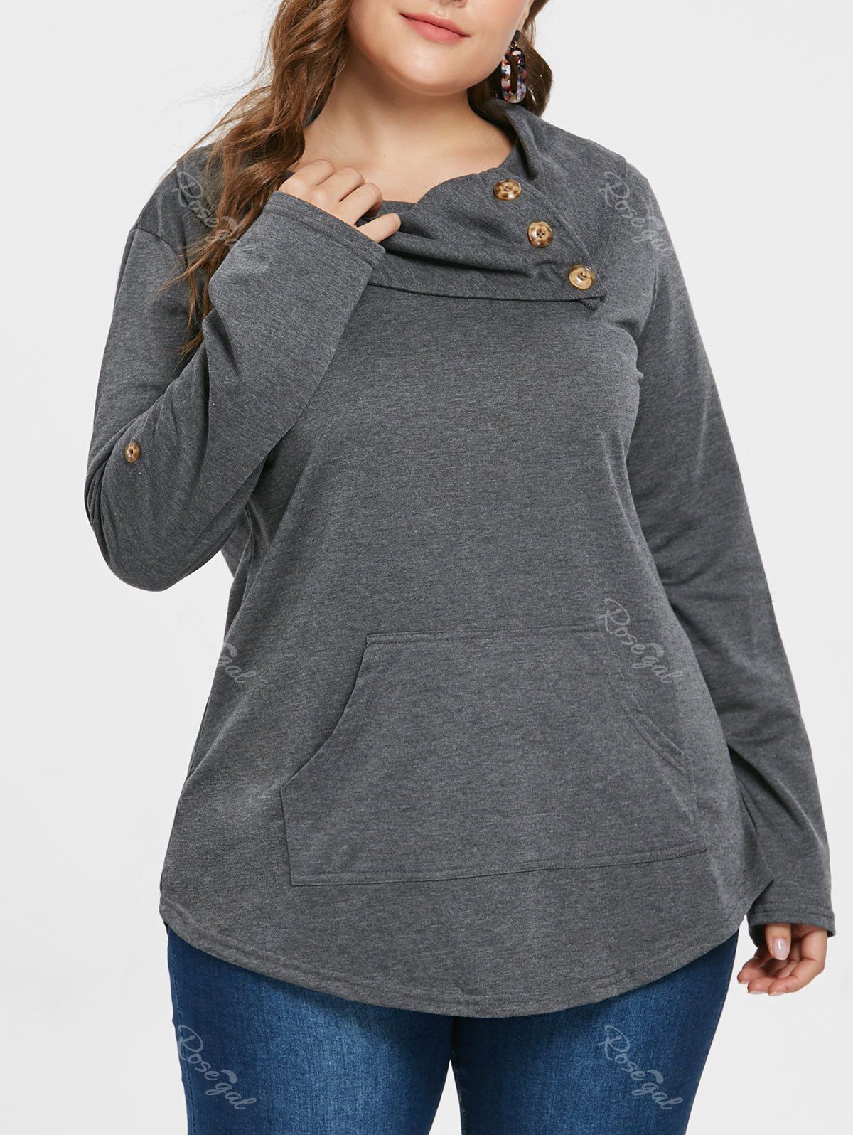 cowl neck sweatshirt plus size