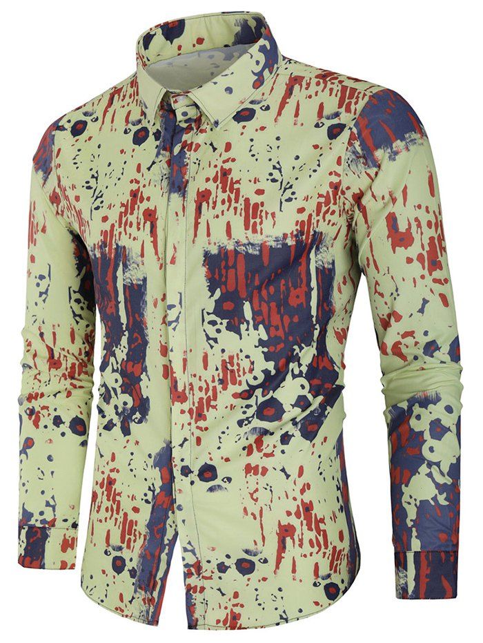 

Printed Long Sleeve Casual Shirt, Multi