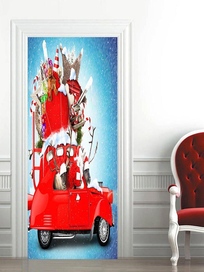 

Christmas Gift Car Printed Door Art Stickers, Multi