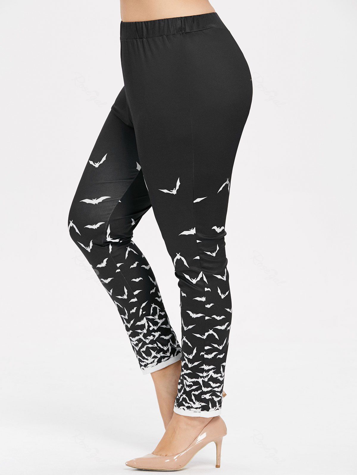 

Plus Size Bat Halloween Leggings, Black