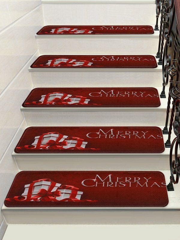 

Merry Christmas Gift Printed Decorative Stair Floor Rugs, Multi